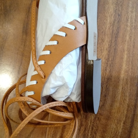 NWT Anthropologie Tie Up Thong Sandals in Cedar - Picture 8 of 8
